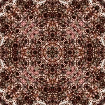 Seamless abstract square pattern. Watercolor and alcohol ink. Author's patter Stock Illustration