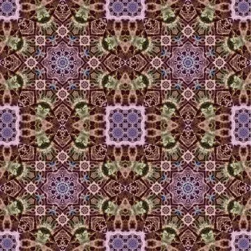 Seamless abstract square pattern. Watercolor art texture Stock Illustration