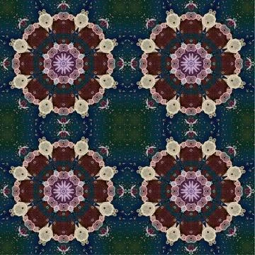 Seamless abstract square pattern. Watercolor art texture Illustrazione stock