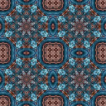 Seamless abstract square pattern. Watercolor art texture Stock Illustration