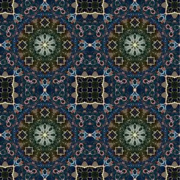 Seamless abstract square pattern. Watercolor art texture Stock Illustration