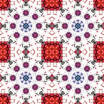 Seamless abstract square pattern. Watercolor art texture Stock Illustration