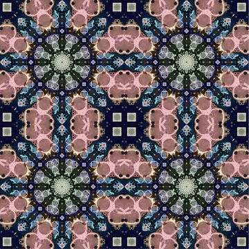 Seamless abstract square pattern. Watercolor art texture Illustrazione stock