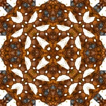 Seamless abstract square pattern. Watercolor and alcohol ink. Author's patter Stock Illustration