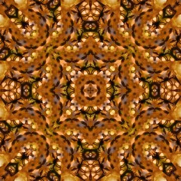 Seamless abstract square pattern. Watercolor and alcohol ink. Author's patter Stock Illustration