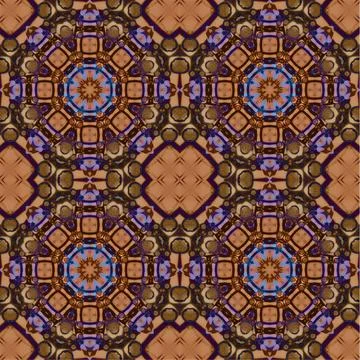 Seamless abstract square pattern. Watercolor art texture Stock Illustration
