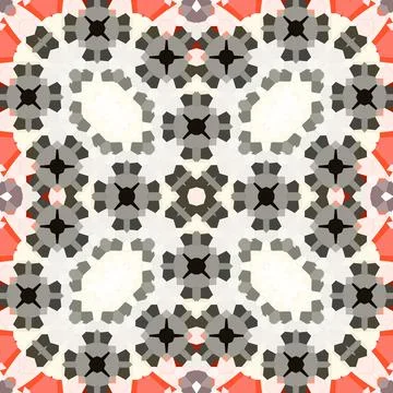 Seamless abstract square pattern. Watercolor and alcohol ink. Author's patter Stock Illustration