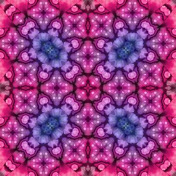 Seamless abstract square pattern. Watercolor and alcohol ink. Author's patter Illustrazione stock