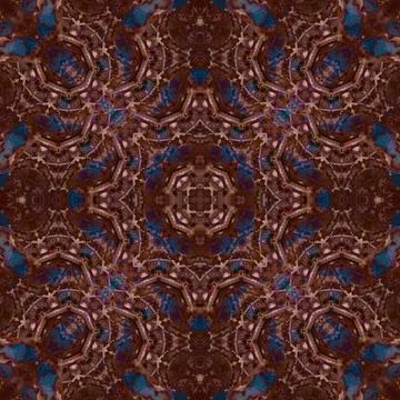 Seamless abstract square pattern. Watercolor and alcohol ink. Author's patter Stock Illustration