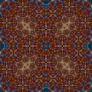 Seamless abstract square pattern. Watercolor and alcohol ink. Author's patter Stock Illustration