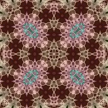 Seamless abstract square pattern. Watercolor and alcohol ink. Author's patter Stock Illustration