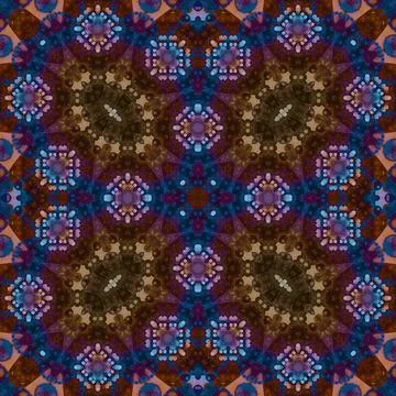 Seamless abstract square pattern. Watercolor and alcohol ink. Author's patter Stock Illustration