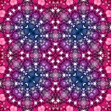 Seamless abstract square pattern. Watercolor and alcohol ink. Author's patter Stock Illustration