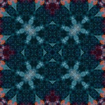 Seamless abstract square pattern. Watercolor and alcohol ink. Author's patter Stock Illustration