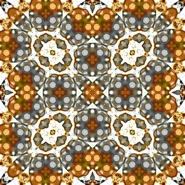 Seamless abstract square pattern. Watercolor and alcohol ink. Author's patter Stock Illustration