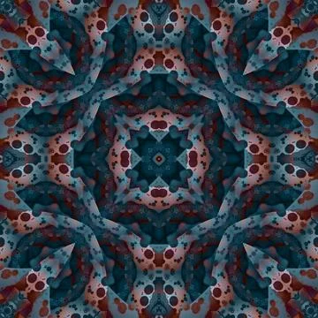 Seamless abstract square pattern. Watercolor and alcohol ink. Author's patter Stock Illustration