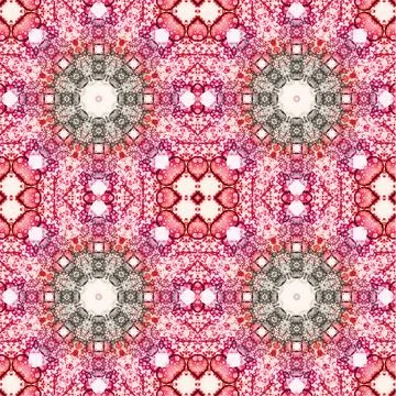 Seamless abstract square pattern. Watercolor art texture Illustrazione stock