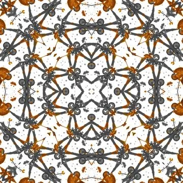 Seamless abstract square pattern. Watercolor and alcohol ink. Author's patter Illustrazione stock