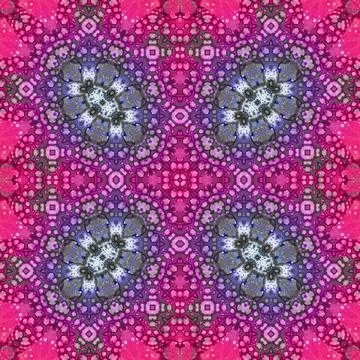 Seamless abstract square pattern. Watercolor and alcohol ink. Author's patter Stock Illustration