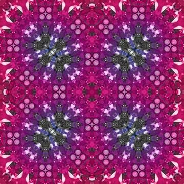 Seamless abstract square pattern. Watercolor and alcohol ink. Author's patter Illustrazione stock