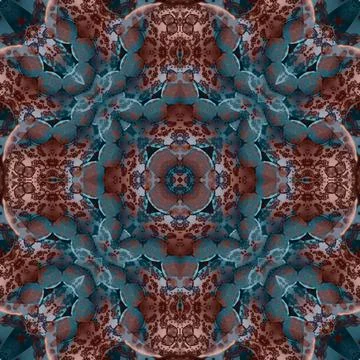 Seamless abstract square pattern. Watercolor and alcohol ink. Author's patter Illustrazione stock