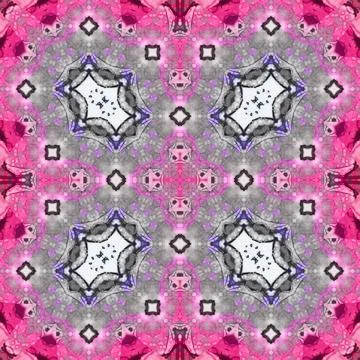 Seamless abstract square pattern. Watercolor and alcohol ink. Author's patter Stock Illustration