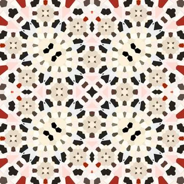 Seamless abstract square pattern. Watercolor and alcohol ink. Author's patter Illustrazione stock