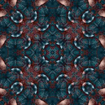 Seamless abstract square pattern. Watercolor and alcohol ink. Author's patter Illustrazione stock