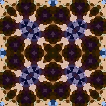 Seamless abstract square pattern. Watercolor and alcohol ink. Author's patter Stock Illustration