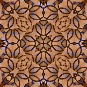 Seamless abstract square pattern. Watercolor and alcohol ink. Author's patter Illustrazione stock