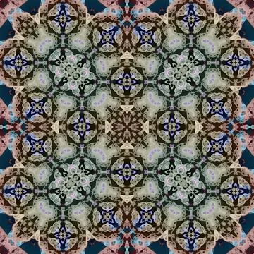 Seamless abstract square pattern. Watercolor and alcohol ink. Author's patter Illustrazione stock