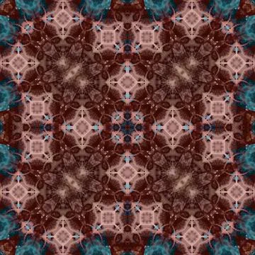 Seamless abstract square pattern. Watercolor and alcohol ink. Author's patter Illustrazione stock
