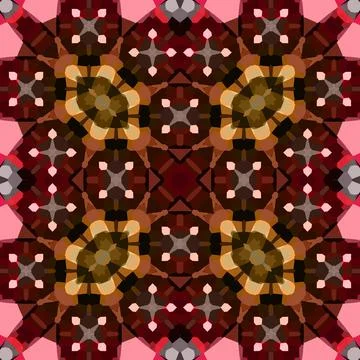 Seamless abstract square pattern. Watercolor and alcohol ink. Author's patter Stock Illustration
