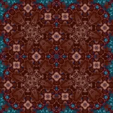 Seamless abstract square pattern. Watercolor and alcohol ink. Author's patter Illustrazione stock