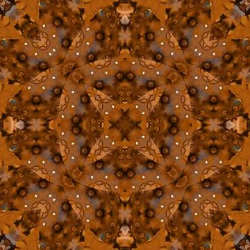 Seamless abstract square pattern. Watercolor and alcohol ink. Author's patter Illustrazione stock