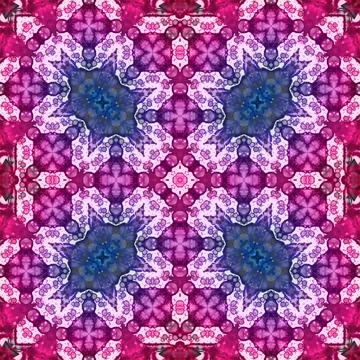 Seamless abstract square pattern. Watercolor and alcohol ink. Author's patter Illustrazione stock