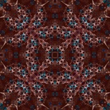 Seamless abstract square pattern. Watercolor and alcohol ink. Author's patter Stock Illustration