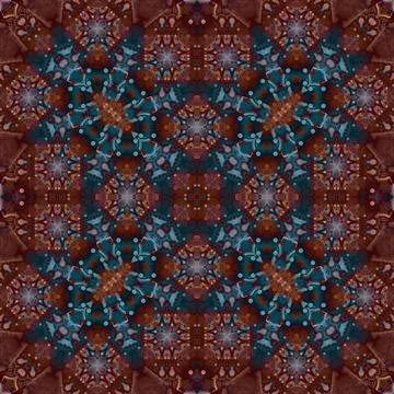 Seamless abstract square pattern. Watercolor and alcohol ink. Author's patter Illustrazione stock