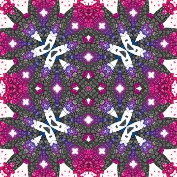 Seamless abstract square pattern. Watercolor and alcohol ink. Author's patter Stock Photos