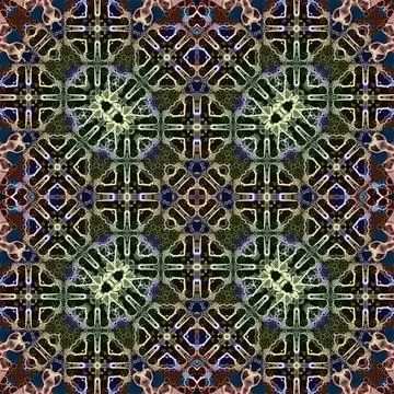 Seamless abstract square pattern. Watercolor and alcohol ink. Author's patter Stock Photos