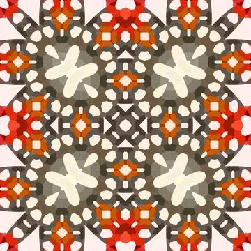 Seamless abstract square pattern. Watercolor and alcohol ink. Author's patter Stock Photos