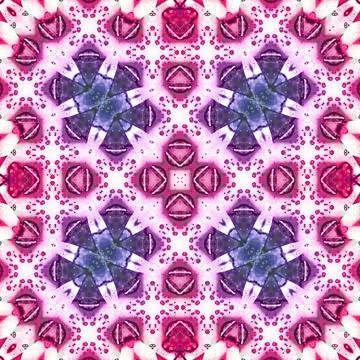 Seamless abstract square pattern. Watercolor and alcohol ink. Author's patter Stock Photos