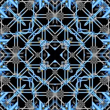Seamless abstract square pattern. Watercolor and alcohol ink. Author's patter Foto stock