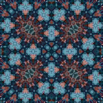 Seamless abstract square pattern. Watercolor and alcohol ink. Author's patter Stock Photos