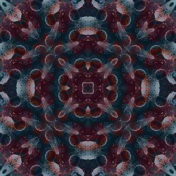 Seamless abstract square pattern. Watercolor and alcohol ink. Author's patter Stock Photos