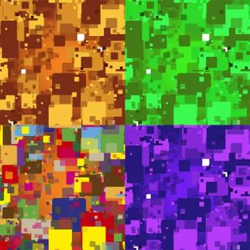 Seamless abstract squares texture. Vector colorful texture. Stock Illustration