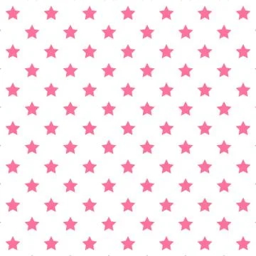 Seamless abstract Star Pink pattern on white background, Vector illustration Illustrazione stock