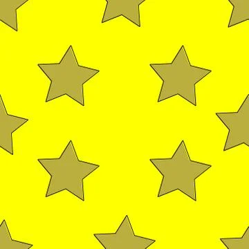 Seamless abstract Star pink pattern on yellow background, Vector illustration 스톡 일러스트