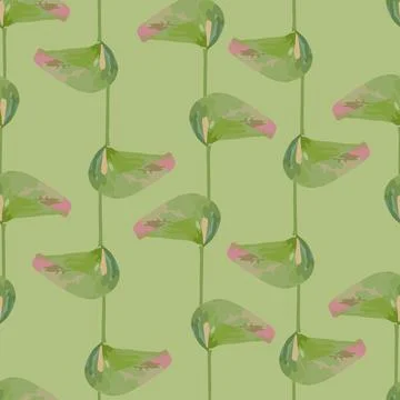 Seamless abstract stripe leafs pattern background , greeting card or fabric Stock Illustration