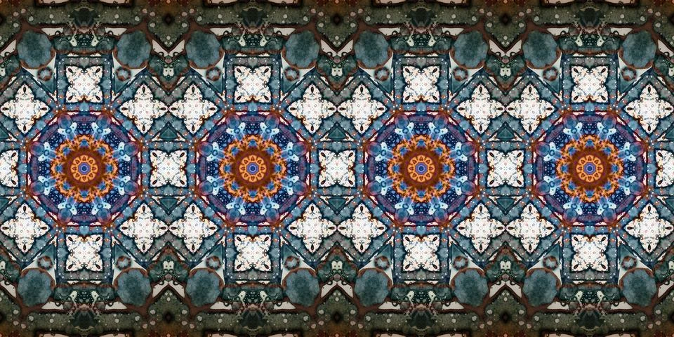 Seamless abstract stripe pattern. Wide seamless texture. Kaleidoscope Stock Photos